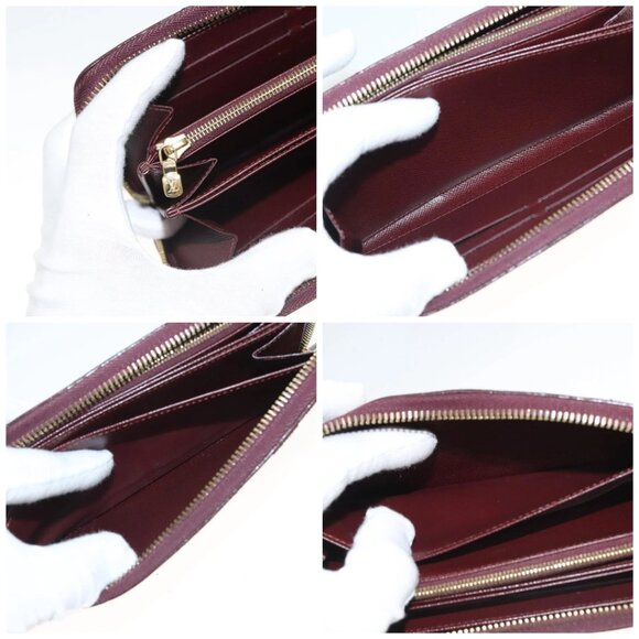 LOUIS VUITTON Damie Payette Zippy Wallet Long Wallet Red - Picture 11 of 14